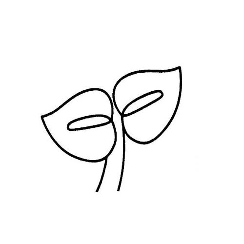 简笔画大全 植物简笔画 > 嫩芽的简单画法 儿童简笔画图片大全,幼儿简