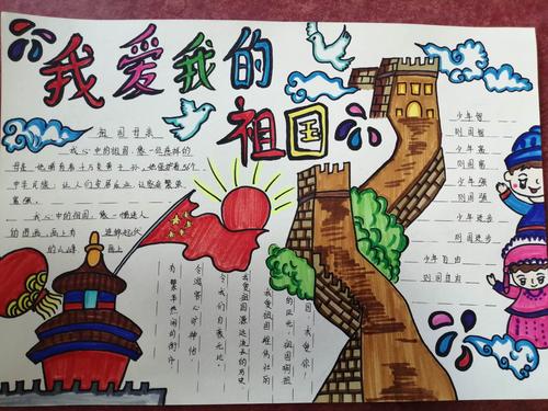 迎国庆"我爱我的祖国"主题手抄报评比活动