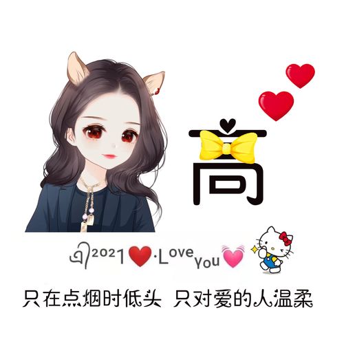 最火卡通姓氏头像,高冷风_卡通_卡通头像_素材_头像