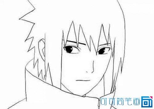 火影忍者佐助简笔画图片