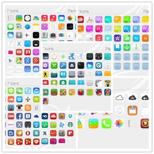iphone图标素材,iOS照片图标 png透明免抠素材ios7扁平化图标大合集iphone图标手机