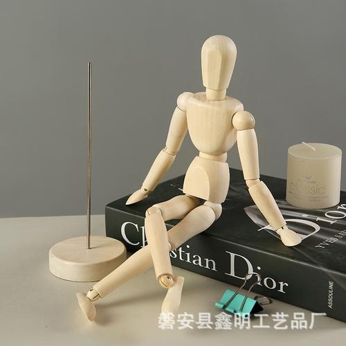 12寸木人模型30cm木头人木偶人关节人偶素描木偶人小木人关节人偶