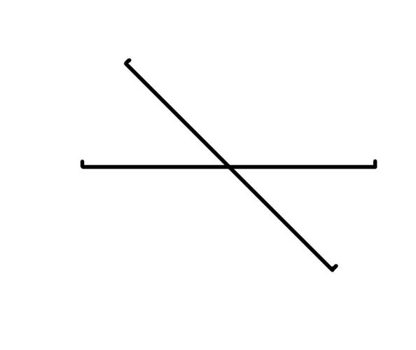 两条相交的线段,几条线段