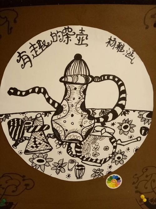 周六下午儿童中班线描课堂《有趣的茶壶》