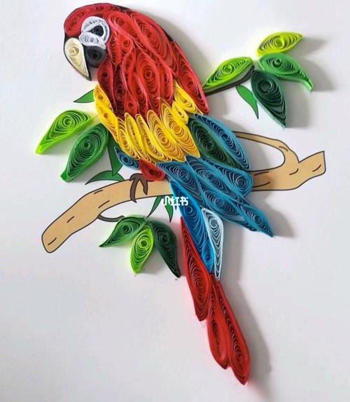 衍纸手工立体小鸟成品_衍纸_手工制作_衍纸手工_兴趣爱好_手工