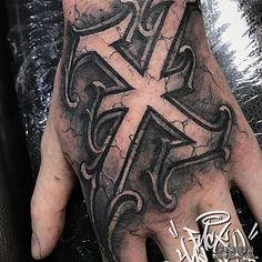 花体字 硬|暗黑-花瓣网|陪你做生活的设计师 | 手背石裂花体字纹身