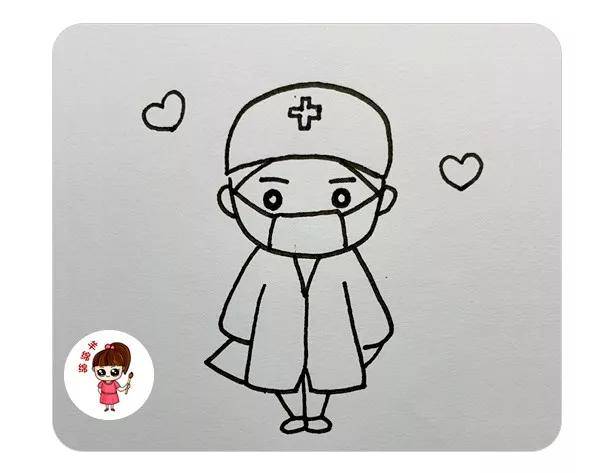 医生简笔画:向最可爱的人致敬~武汉加油