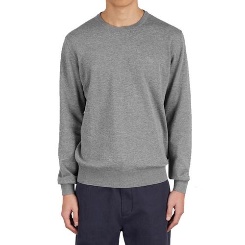 armanijeans阿玛尼男士灰色圆领长袖毛衣套头针织衫冬季