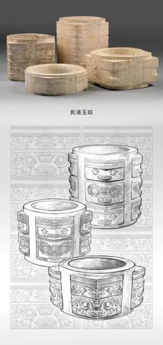设计师带你解读良渚金银币上的"玉琮王"