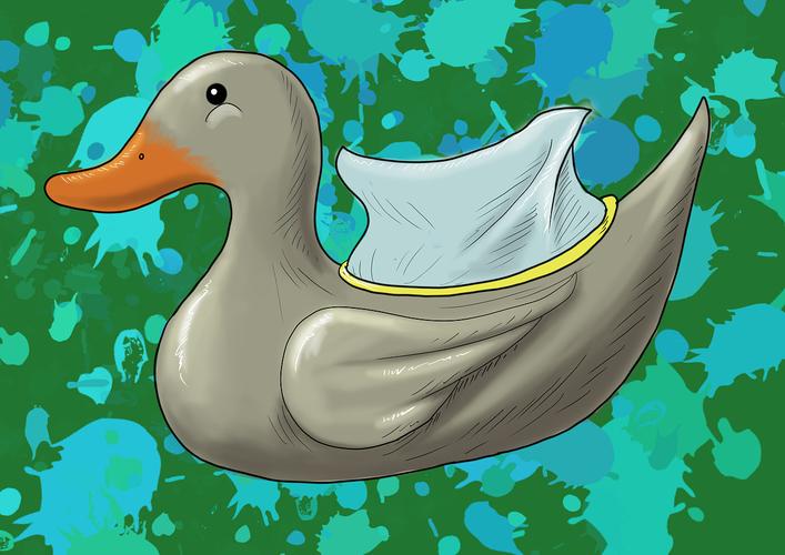 这是我们图形设计课的作业,根据鸭子来联想