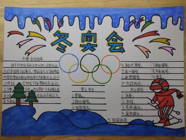 迎冬奥手抄报