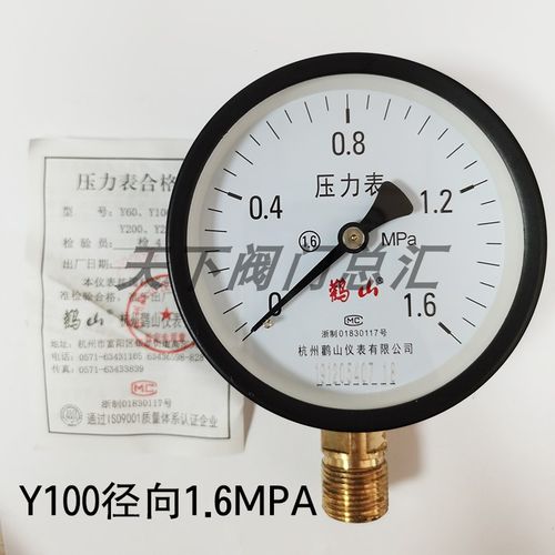压力表储气罐杭州鹳山鹤山管道水压气压蒸汽y100压力表