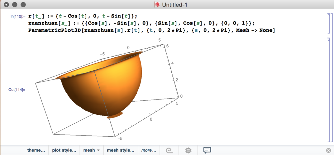 mathematica 10参数方程作图