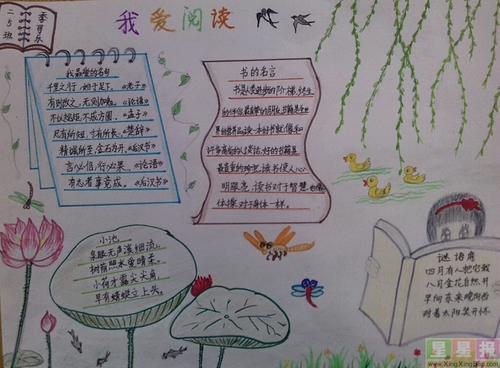 小学生三年级我爱阅读手抄报 我爱阅读手抄报