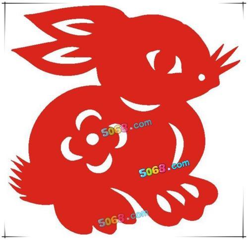 儿童兔子剪纸