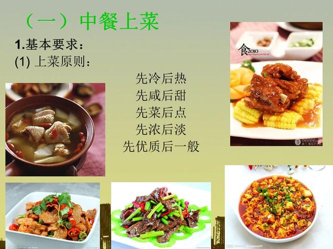 上菜顺序 酒店管理专业上课学生讲义.ppt