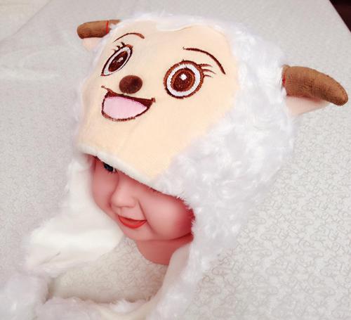 外贸批发特价秋冬韩国款 喜洋洋套头帽 男女儿童宝宝帽 现货库存