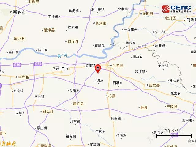 2021年3月2日3时42分,河南省开封市兰考县与祥符区交界处罗王乡沟村