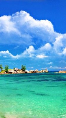 唯美自然风景 蓝天碧海 沙滩 海洋 唯美风景 iphone手机壁纸 唯美壁纸