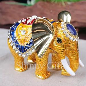 旅行纪念品吉祥吉象大家首饰盒泰国大象珠宝首饰盒合金工艺礼品