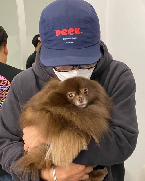 blackpink分享200427jennie与爱犬kuma的杂志画报拍摄现场公开活泼