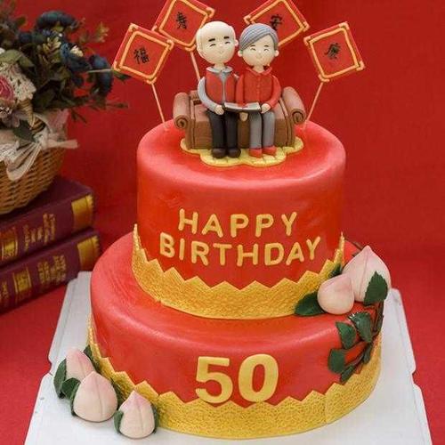 生日蛋糕图片老人过寿-8