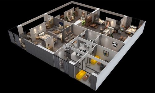 北欧家具展厅cad施工图效果图