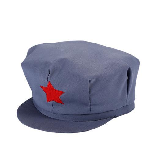新四军帽 八角帽红军帽八路军帽子五角星帽儿童大人8个码表演帽子