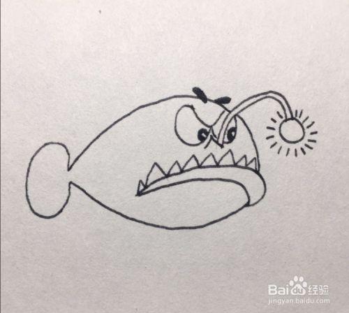简笔画灯笼鱼怎么画?
