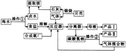 手抄报 联合制碱法   我国化学侯德榜下图改革国外的纯碱生产工艺生产