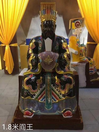 神像 温州慈宏法器供应黑白无常神像 坐麒麟道教神像 木雕王灵官神像