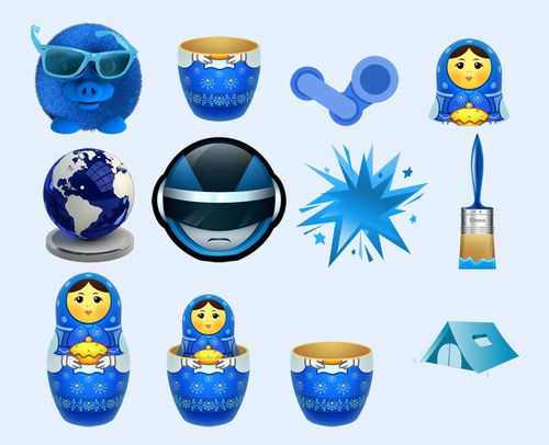 可爱的猪头png图标