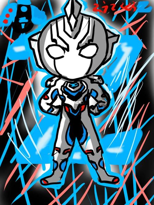 特利迦奥特曼,用sai2.0画的,手绘板是高漫m6数位板.