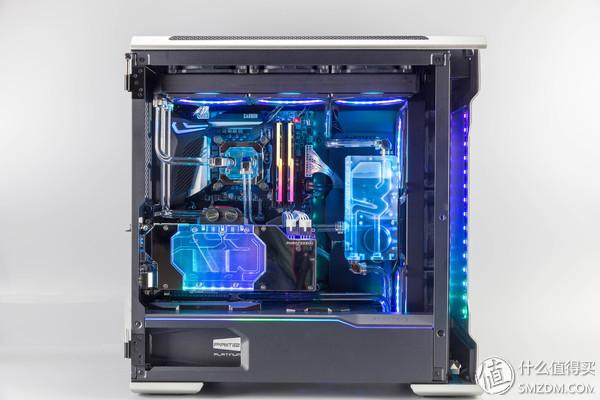 冬日里的9700k 2080fe水冷show,海韵旗舰白金850w加持的追风者518xtg