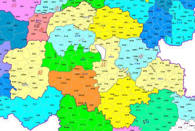 河南省18地市地图——具体到乡镇界线