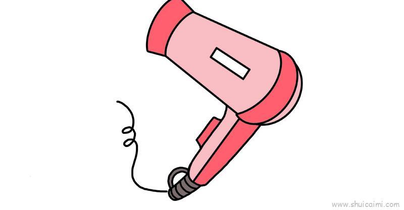 电吹风儿童画怎么画电吹风简笔画简单又好看
