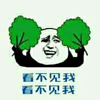 拿着两片叶子:看不见我,看不见我_金馆长妈蛋表情网md.itlun.cn