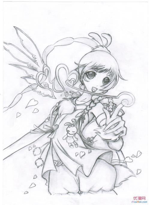 斗罗大陆漫画图片小舞的线稿图一张