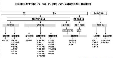 常见如木料有五属八类三十三种,具体如图