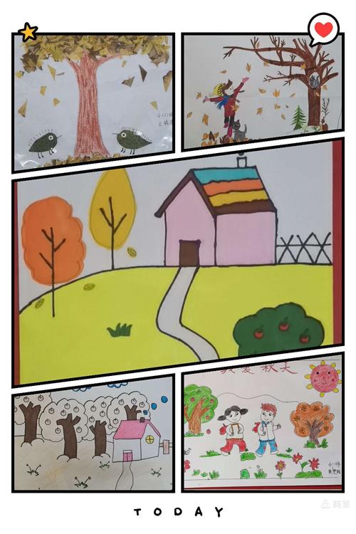 画一画你眼中的秋天——记洪山镇小学附属幼儿园亲子绘画评比活动