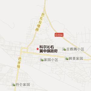 兴安盟科尔沁右翼中旗地图