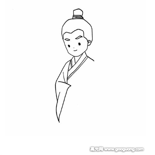 古风公子简笔画步骤教程古风公子简笔画步骤