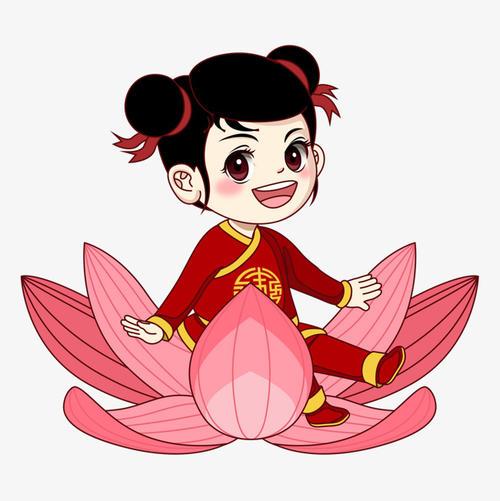 春节福娃可爱简笔画