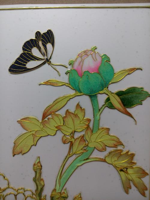 景泰蓝金丝彩釉沙画