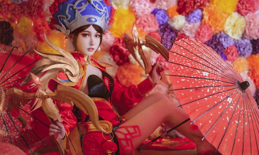 王者荣耀虞姬绝美cos,收好不谢