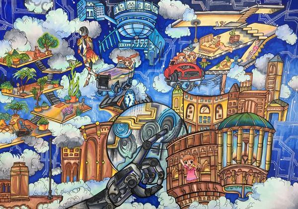 欢度国庆,共创未来——2018年宁波市少儿绘画大赛.