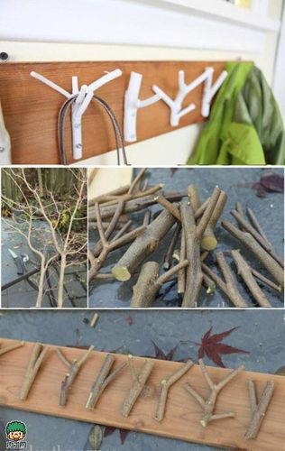 创意树枝diy衣挂手工制作图解