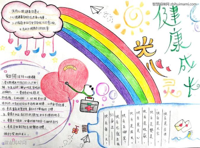 阳光心理健康成长手抄报图片