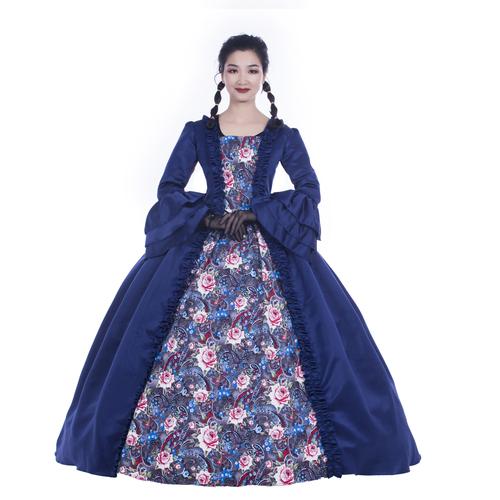 2021新款维多利亚宫廷礼服英式复古欧洲缎面裙子女 订做 一件代发