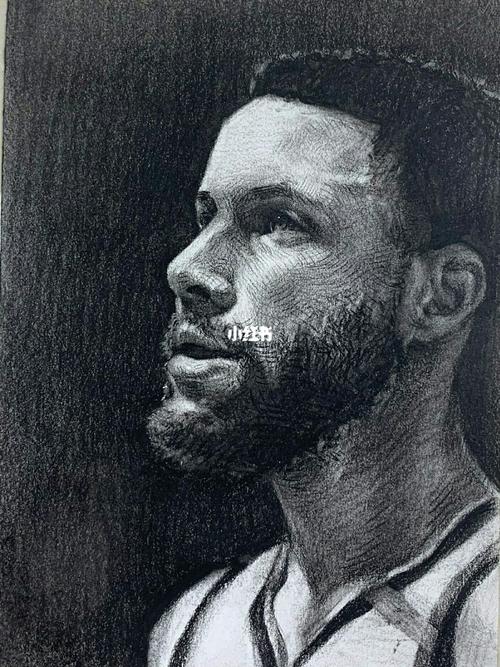 库里 #素描头像_素描_库里_头像_素描头像_人文_绘画